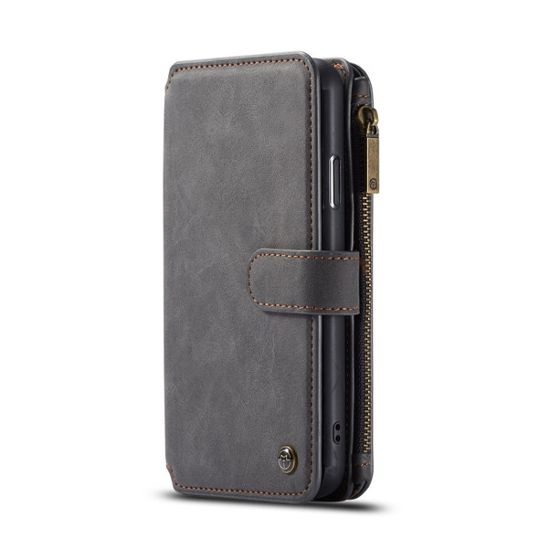 CaseMe-007 Detachable Multifunctional Horizontal Flip Leather Case with Card Slot & Holder & Zipper Wallet & Photo Frame For iPhone 11 Pro(Black)