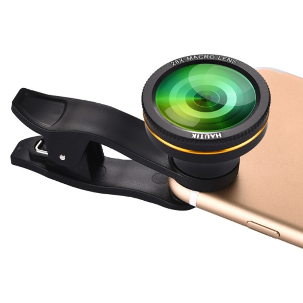 HAUTIK HK-003 28X Macro Lens with Clip, For iPhone, Galaxy, Sony, Lenovo, HTC, Huawei, Google, LG, Xiaomi, other Smartphones and Ultra-thin Digital Camera