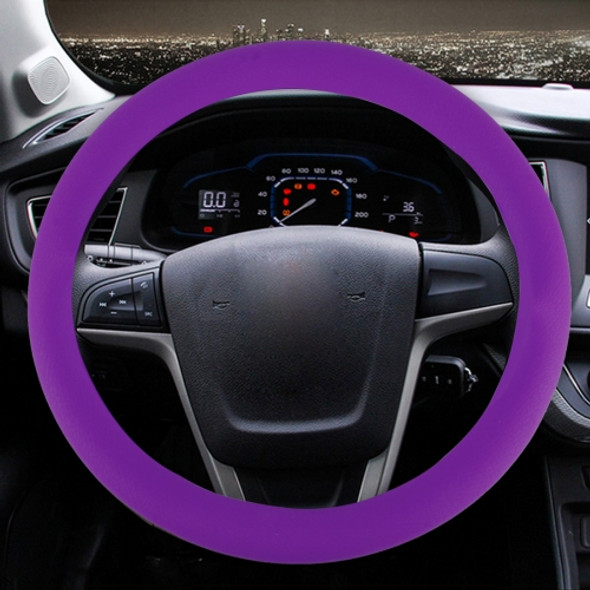 Crocodile Texture Universal Rubber Car Steering Wheel Cover Sets Four Seasons General (Purple)