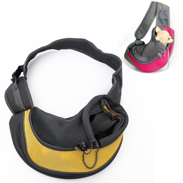 Dog and Cat Sling Carrier Hands Free Reversible Pet Papoose Bag, Size?Small(Yellow)