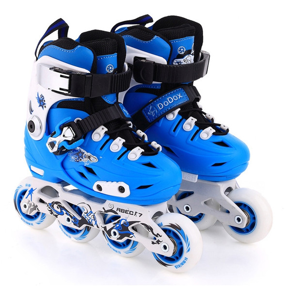 Children Thickened Bracket Roller Skates Skating Shoes, Size : M(Blue)