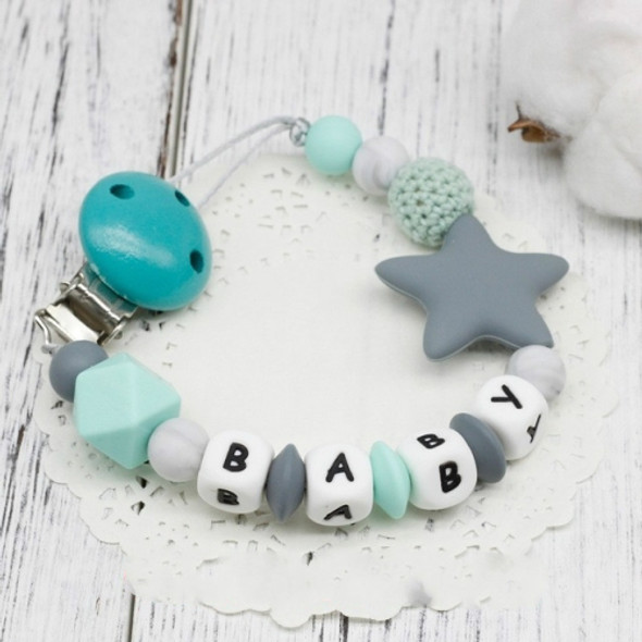 3 PCS  DIY Silicone Baby Pacifier Clip Colorful Pacifier Chain(Blue)