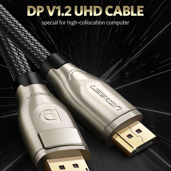 UGREEN 4K x 2K DisplayPort Male to Male Cable DP1.2 Ultra HD Display Connecter, Length: 1m