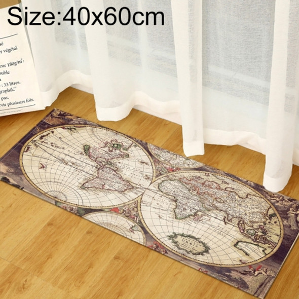 World Map Carpets Rug Bedroom Kids Baby Play Crawling Mat Memory Foam Area Rugs Carpet, Size:40x60cm(Vintage Map)