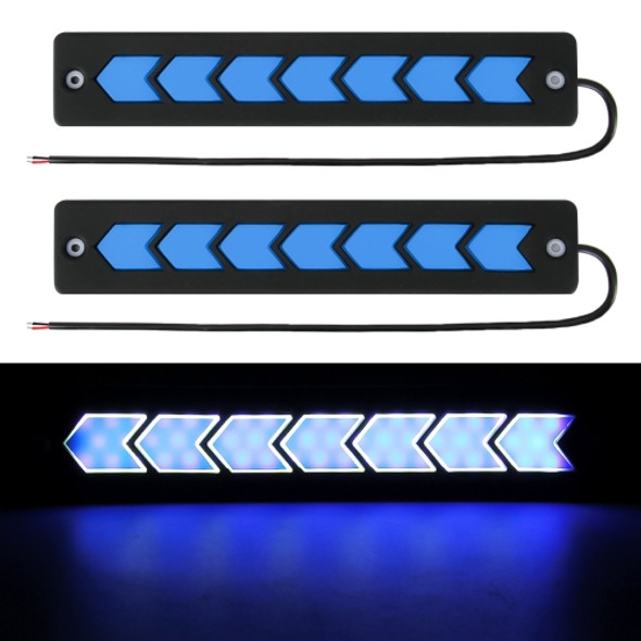 2 PCS DC 12V 7.4W Arrow Shape LED Daytime Running Lights Lamp COB LEDs (Blue Light)