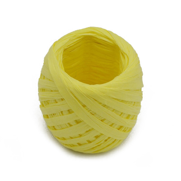 3 PCS 20M Paper Rope Raffia Ribbon Natural Lace Rope Gift Box Wrapping DIY Decoration(Fluorescence Yellow)