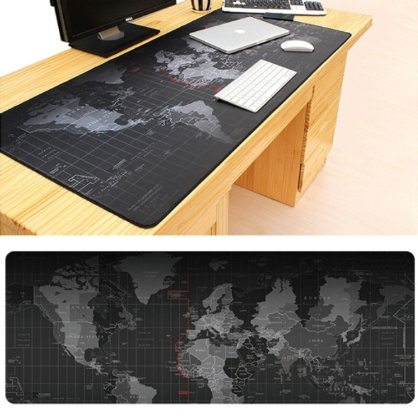 Extended Large Anti-Slip World Map Pattern Soft Rubber Smooth Cloth Surface Game Mouse Pad Keyboard Mat, Size: 70 x 30cm