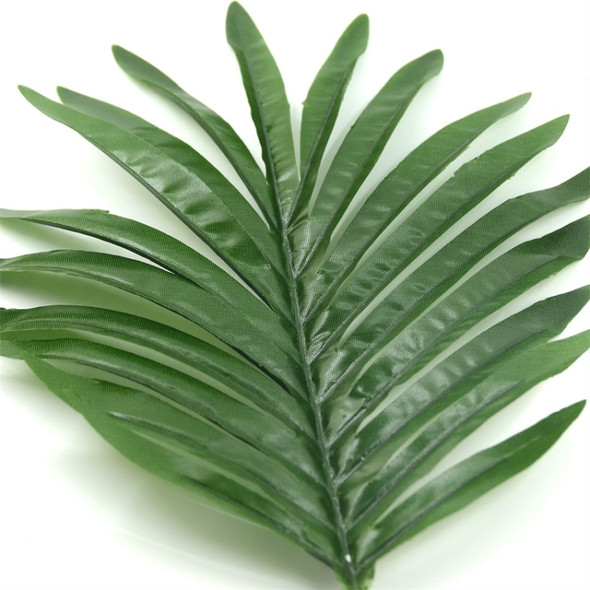 12 PCS Artificial Fake Monstera Palm Tree Green Plastic Leaf