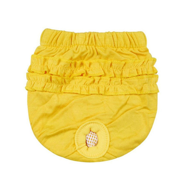 Pet Dog Panty Brief Sanitary Pants Clothing Pet Supplies, Size:S(Yellow)