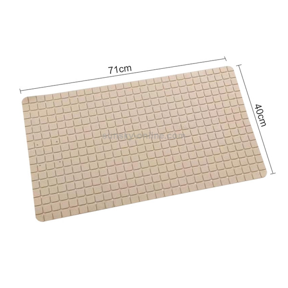 PVC Anti Slip Toilet Bathroom Suction Sucker Bath Mats Carpet, Size: 71x40CM(Khaki)