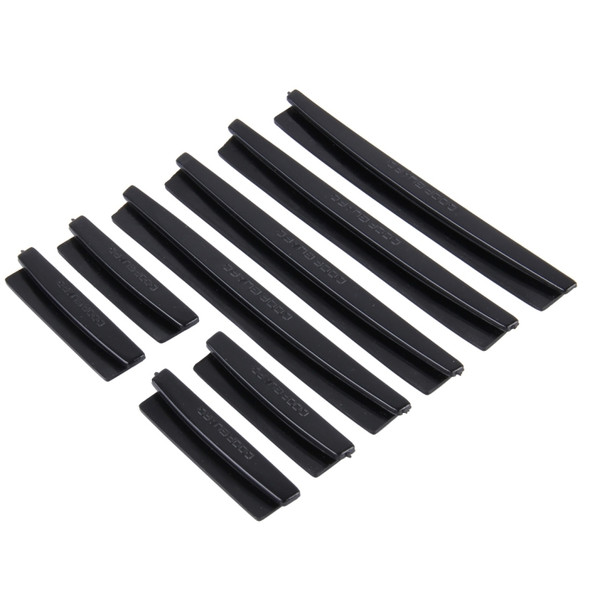 FR JG-031 8 PCS Rubber Car Side Door Edge Protection Guards Cover Trims Stickers(Black)