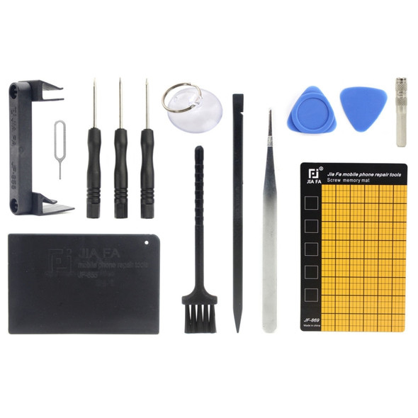 JF-8147 14 in 1 Metal + Plastic iPhone Dedicated Disassemble Repair Tool Kit