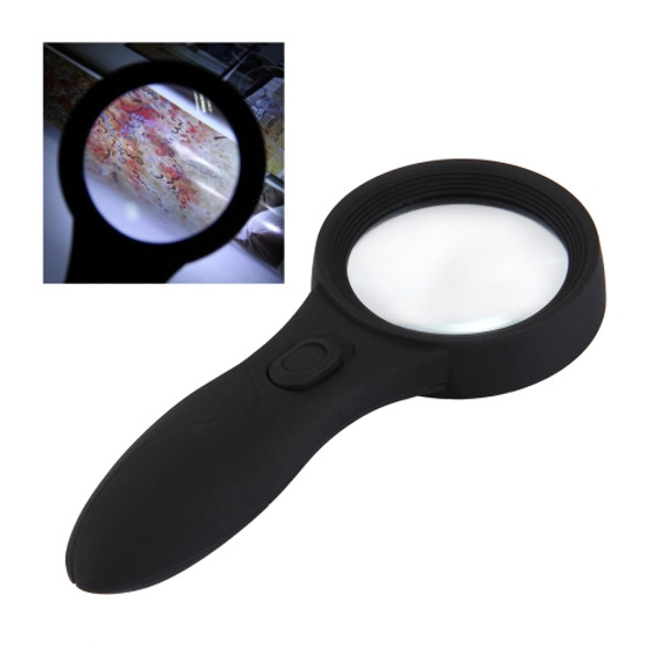 600559 4X Visual Magnifier with LED Light for Tablet & Mobile Phone Repair / Aid / Seniors, with Currency Detecting Function(Black)