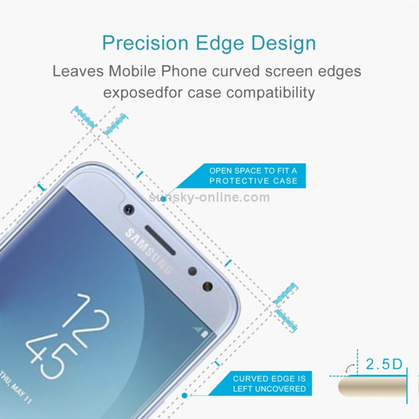 10 PCS For Galaxy J5 (2017) (EU Version) 0.26mm 9H Surface Hardness 2.5D Explosion-proof Non-full Screen Tempered Glass Screen Film