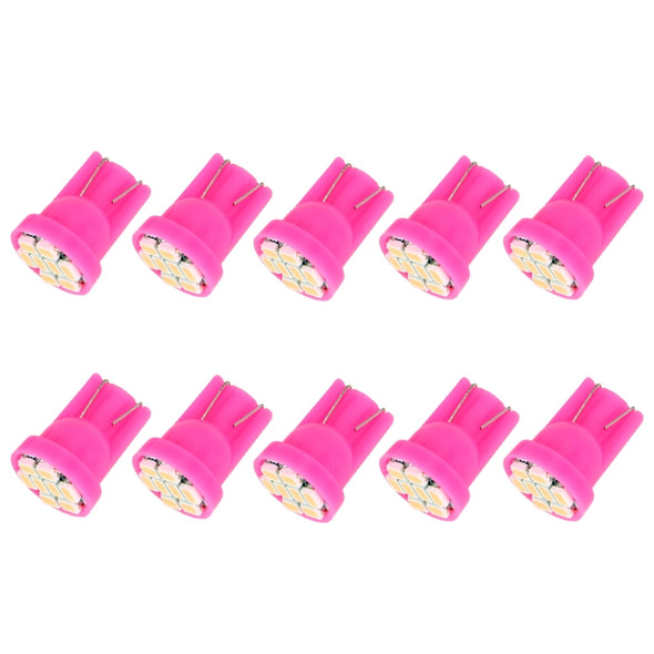 10 PCS T10 8 LED Car Signal Light Bulb(Pink Light)