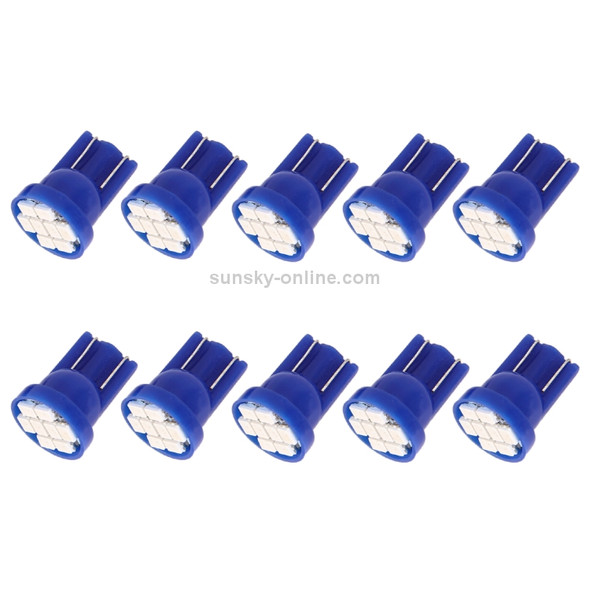 10 PCS T10 8 LED Car Signal Light Bulb(Blue)