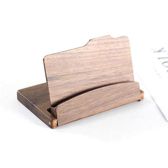 Business Wooden Walnut Card Holder Flip Credit Card ID Case Holder