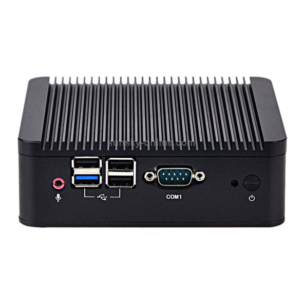 Fanless Mini Industrial Control PC with 4 USB Ports & RS-232 COM Port, 8GB, Intel Celeron J1900 2.0GHz Quard Core, Support Bluetooth 4.0 & 2.4G / 5.0G Dual-band WiFi(Black)