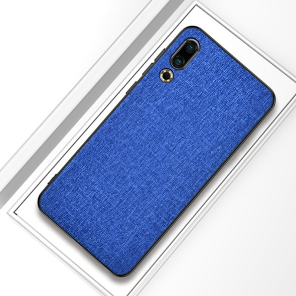 Shockproof Cloth Texture PC+ TPU Protective Case for Meizu 16s (Dark Blue)