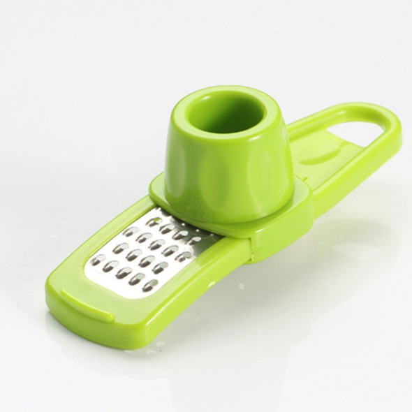 2 PCS Multi-function Grinding Garlic Ginger Mill Cut Garlic Press Utensils Grater Planer Tool(Green)