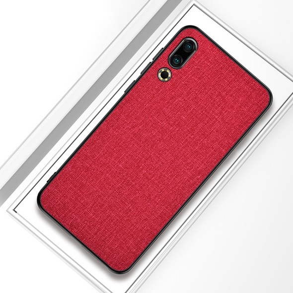 Shockproof Cloth Texture PC+ TPU Protective Case for Meizu 16s (Red)