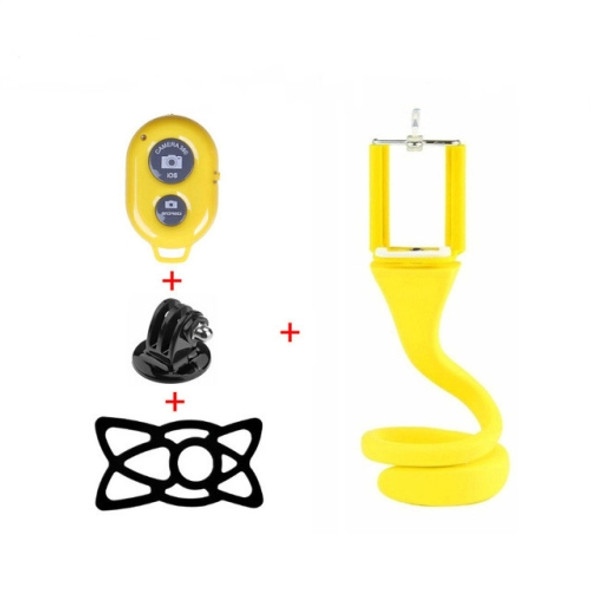 Lazy Mobile Phone Selfie Stick Tripod Creative Camera Bracket Desktop Bedside Multifunctional Phone Clip(Yellow)