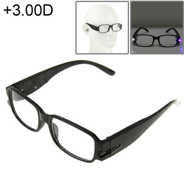 UV Protection White Resin Lens Reading Glasses with Currency Detecting Function, +3.00D