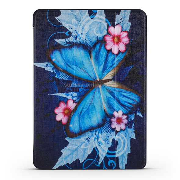 Butterflies Pattern Horizontal Flip PU Leather Case for iPad Pro 9.7 (2016), with Three-folding Holder & Honeycomb TPU Cover