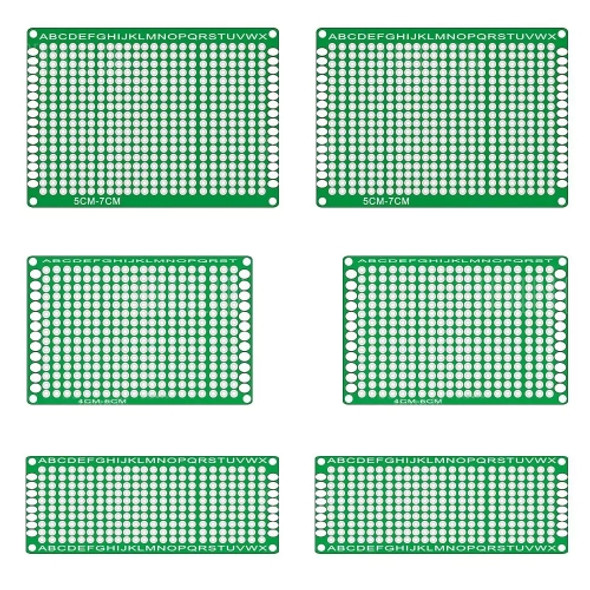 6 PCS LandaTianrui LDTR - WG0032 / T1 Double-sided Glass Fiber Prototyping Breadboard PCB Board