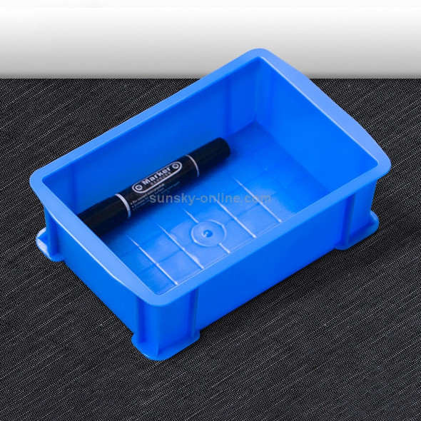 5 PCS Thick Multi-function Material Box Brand New Flat Plastic Parts Box Tool Box, Size: 20.7cm x 13.7cm x 6.4cm(Blue)