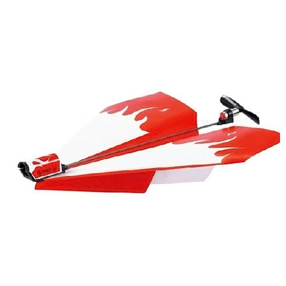 DIY Creative Power Up Airplane Rechargeable Airplane Electric Paper Airplane for Kids(Red)