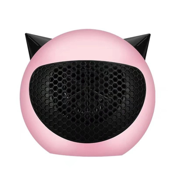 Mini Heater Desktop Home Heater, Color:Little Bevil Pink, US Plug