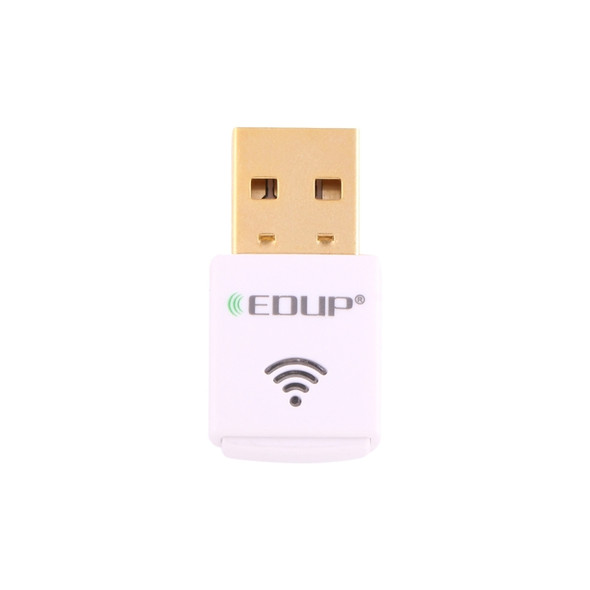 EDUP EP-AC1619 Mini Wireless USB 600Mbps 2.4G / 5.8Ghz 150M+433M Dual Band WiFi Network Card for Nootbook / Laptop / PC(White)