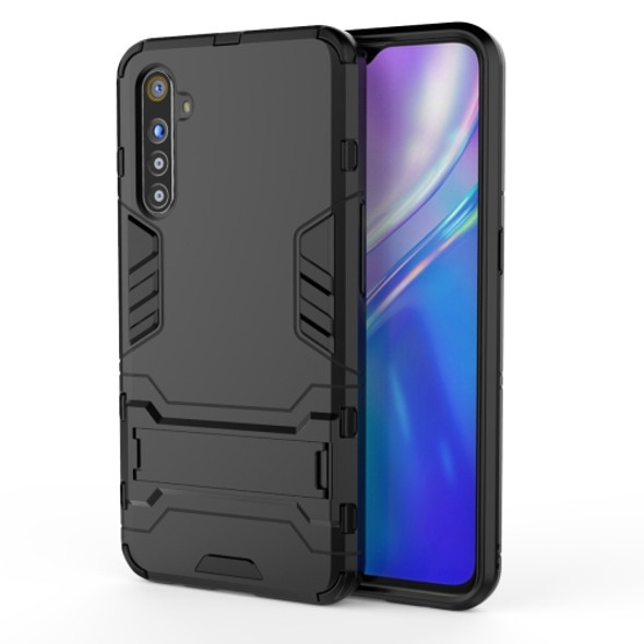 For OPPO Realme XT & K5 Shockproof PC + TPU Protective Case with Holder(Black)