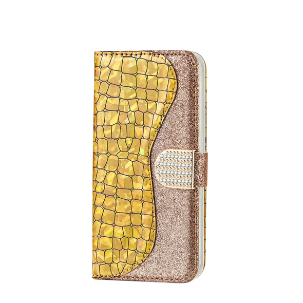 Crocodile Texture Matching Horizontal Flip Leather Case with Card Slots & Holder For Galaxy S9(Gold)