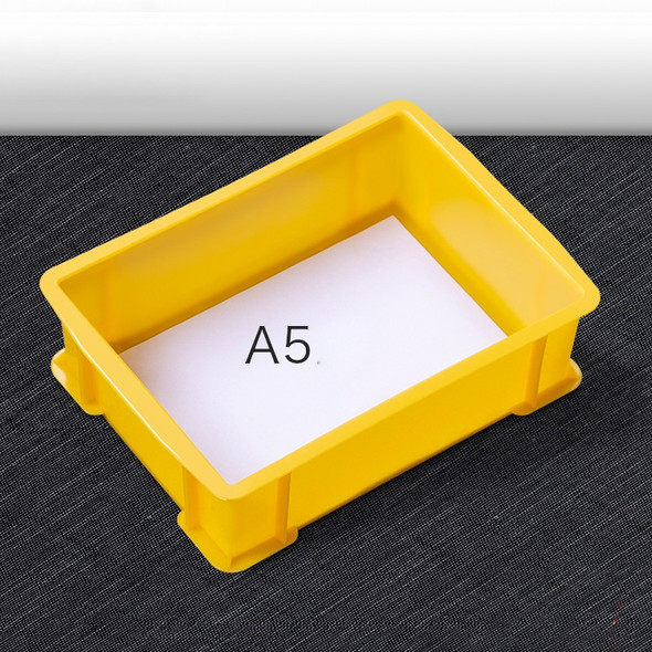 3 PCS Thick Multi-function Material Box Brand New Flat Plastic Parts Box Tool Box, Size: 25.3cm x 18cm x 7.4cm(Yellow)