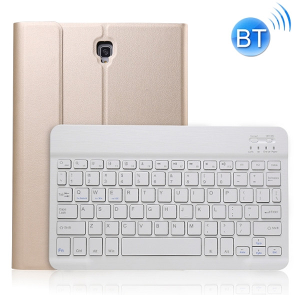 A590 Ultra-thin Detachable Magnetic Bluetooth Keyboard Leather Case for Galaxy Tab A 10.5 T590 / T595, with Holder(Gold)