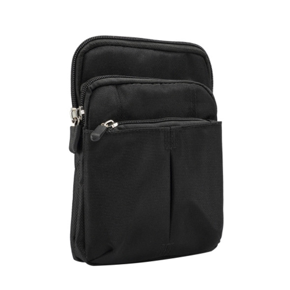 Multi-function Men Sports Leisure Shoulder Bag Waist Bag for 7.0 inch or below Smartphones (Black)