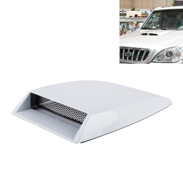 Car Turbo Style Air Intake Bonnet Scoop for Car Decoration(White)