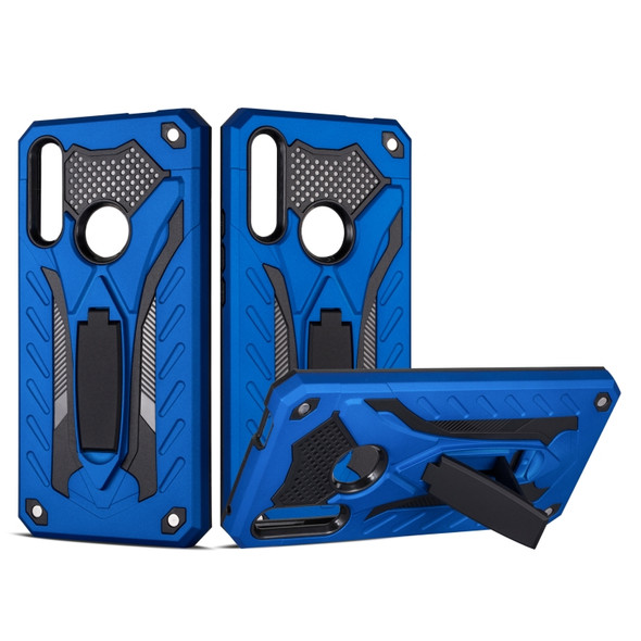 Shockproof TPU + PC Protective Case with Holder For Huawei Y9 Prime (2019)(Blue)