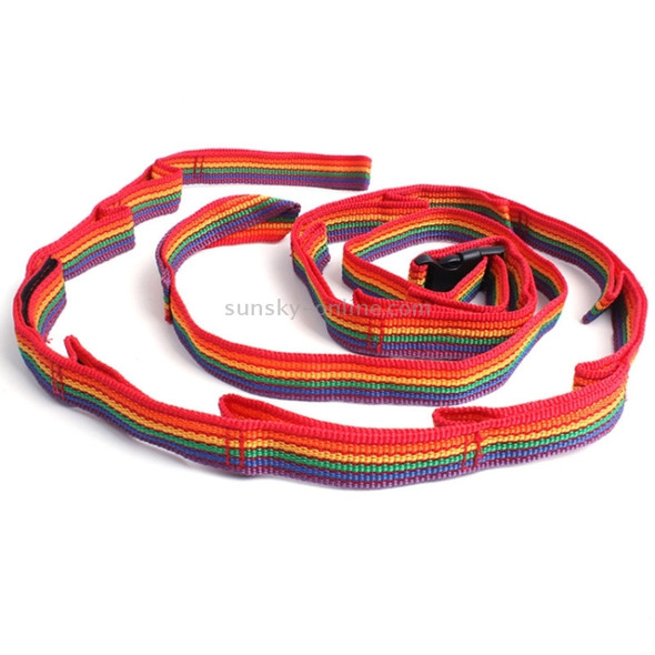 Outdoor Camping Tent Rainbow Rope Decoration Color Ribbon and a Storage Bag, Size: 187*2 cm