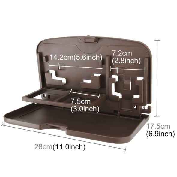 SHUNWEI SD-1509 Car Auto Back Seat Folding Table Drink Food Cup Tray Holder Stand Desk Multi-purpose Travel Dining Tray(Brown)