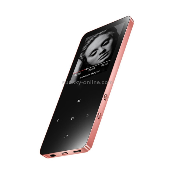 1.8 inch Touch Screen Metal Bluetooth MP3 MP4 Hifi Sound Music Player 16GB(Rose Gold)