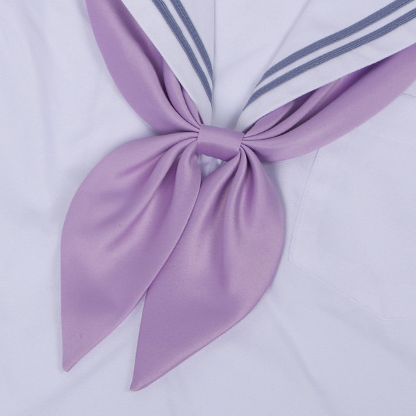 Purple Women Polyester Silk Goldfish Knot Professional Bow Tie