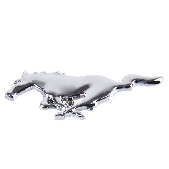 Running Horse Shape Shining Metal Car Free Sticker(Silver)
