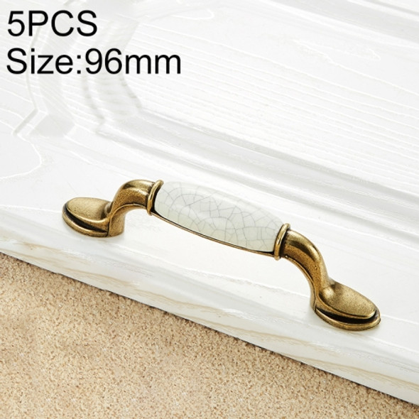 5 PCS 5012_96 Ceramic Crack Closet Cabinet Handle Pitch: 96mm