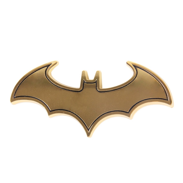 Bat Shape Shining Metal Car Free Sticker(Gold)