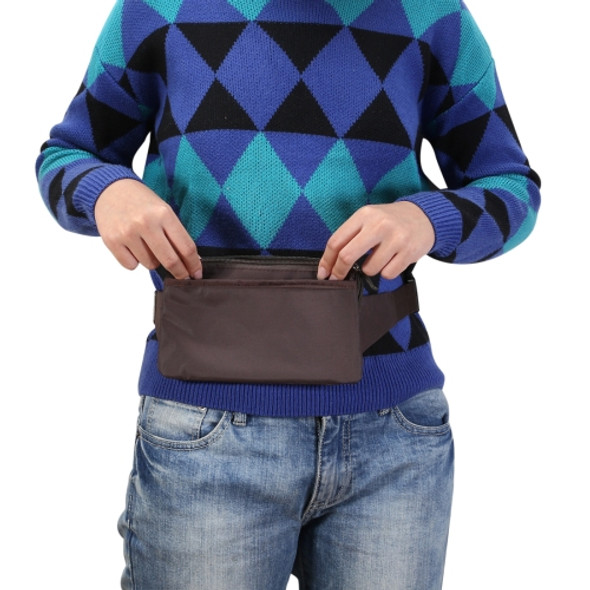 Multi-function Universal Outdoor Mobile Phone Bag Shoulder Bag Waist Bag, Size: 11 x 20cm (Brown)
