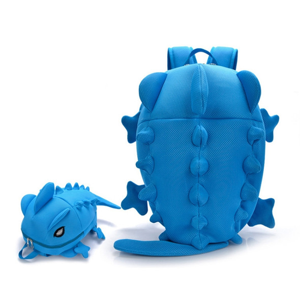 3D Animal Backpack Dinosaur Shape Cartoon School Bags Teenager Schoolbag(Blue)