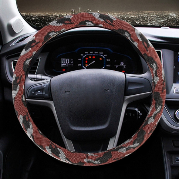 Universal Car Camouflage Silicon Steering Wheel Cover, Diameter: 38cm (Brown)